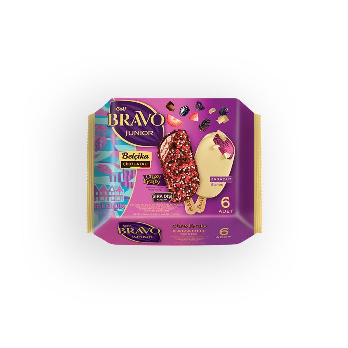 Golf Bravo Junior Karadut Sorbe-Fruity 6'lı Paket 345 mL - Görsel 1