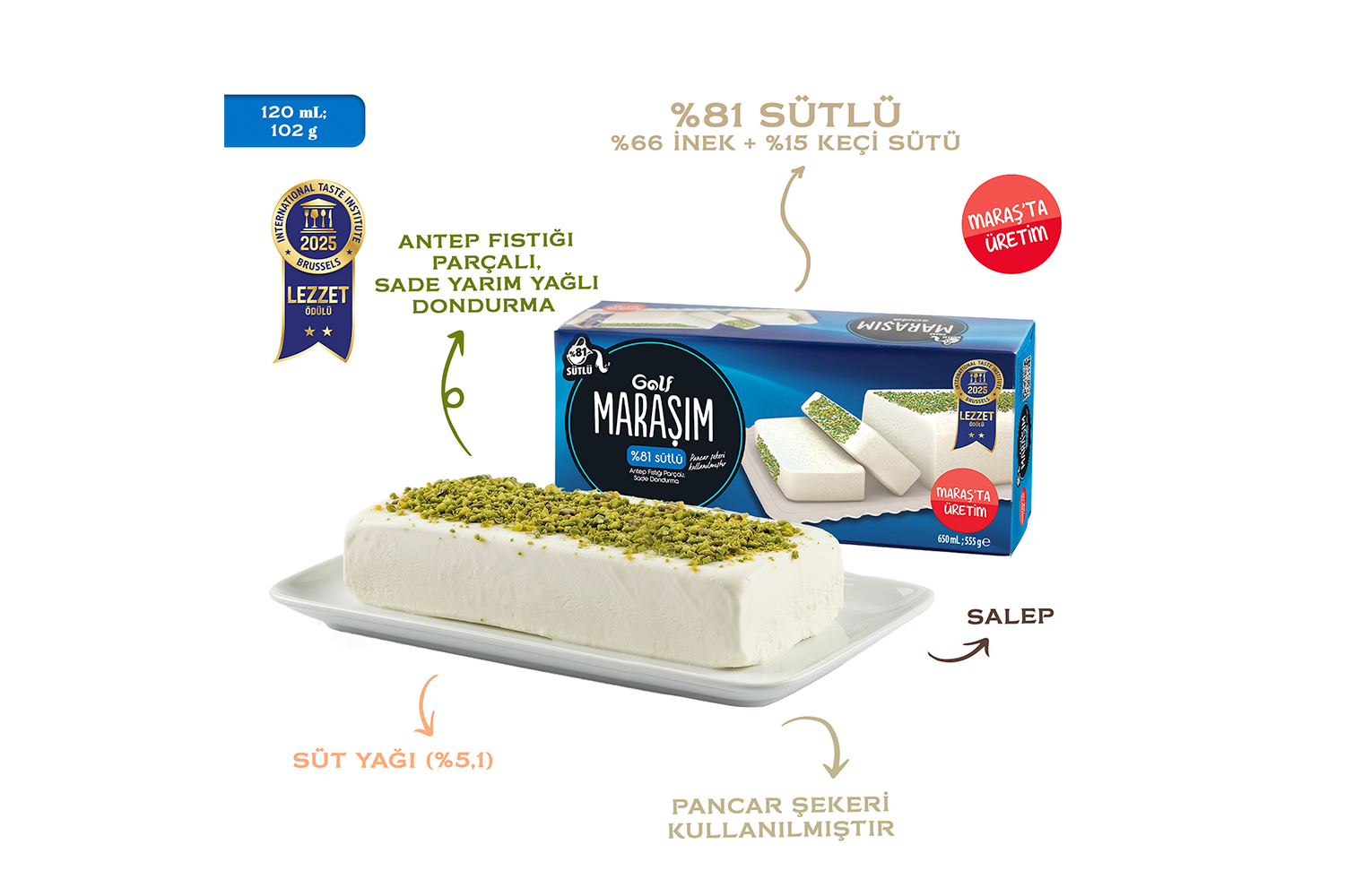 Golf Maraşım %81 Sütlü Sade 650 mL