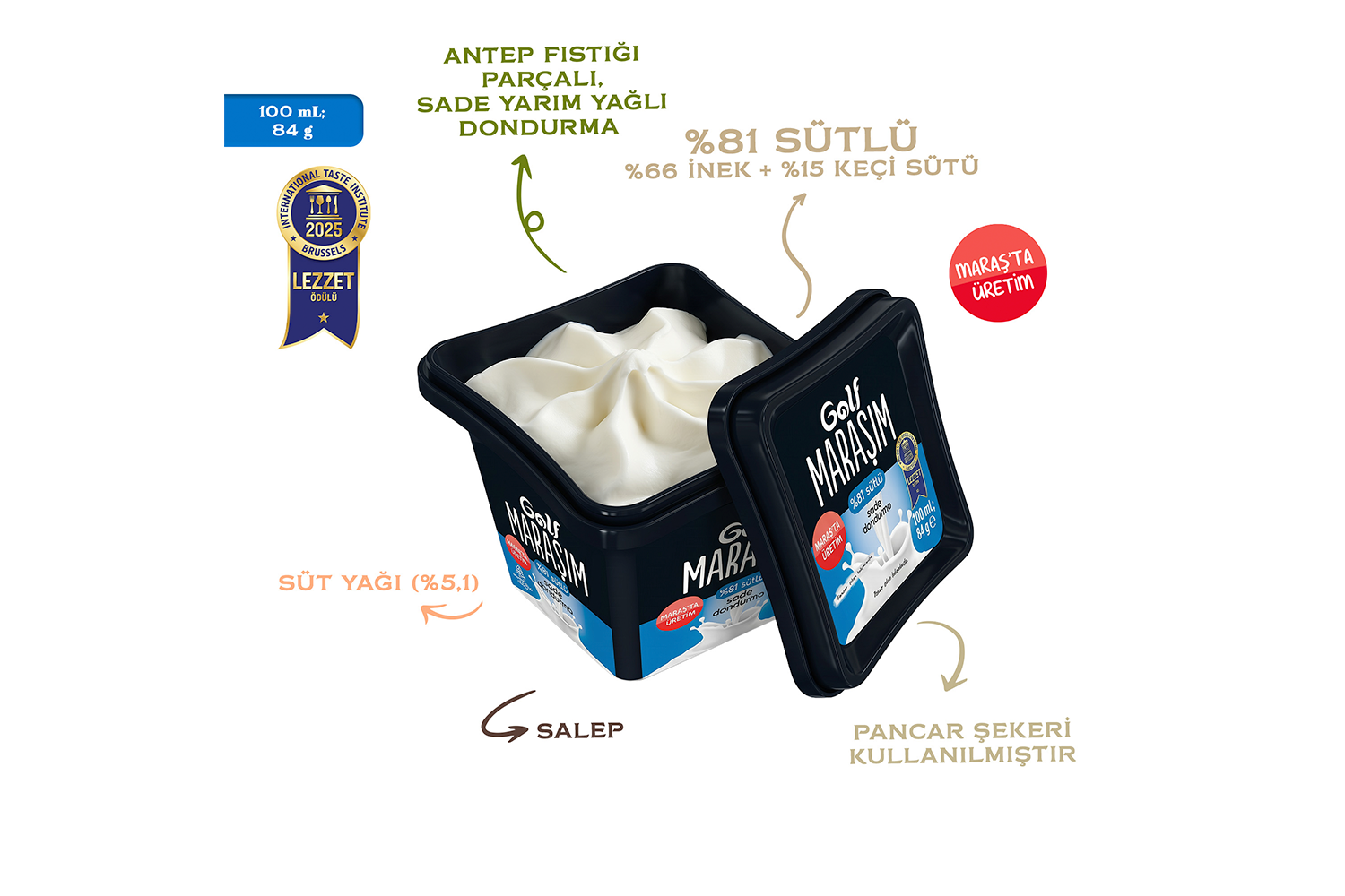 Golf Maraşım %81 Sütlü Cup Sade 100 mL